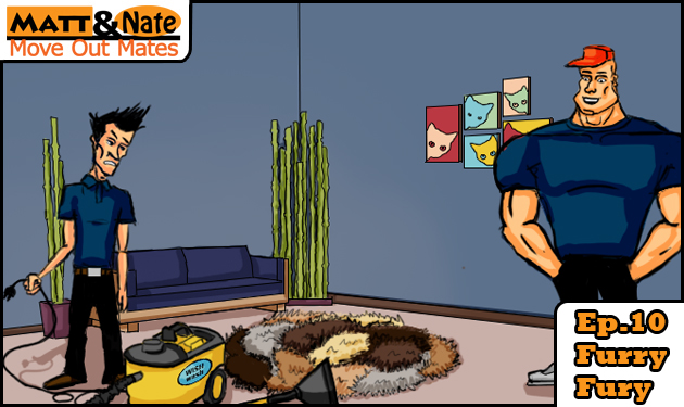 matt and nate discussing a rug